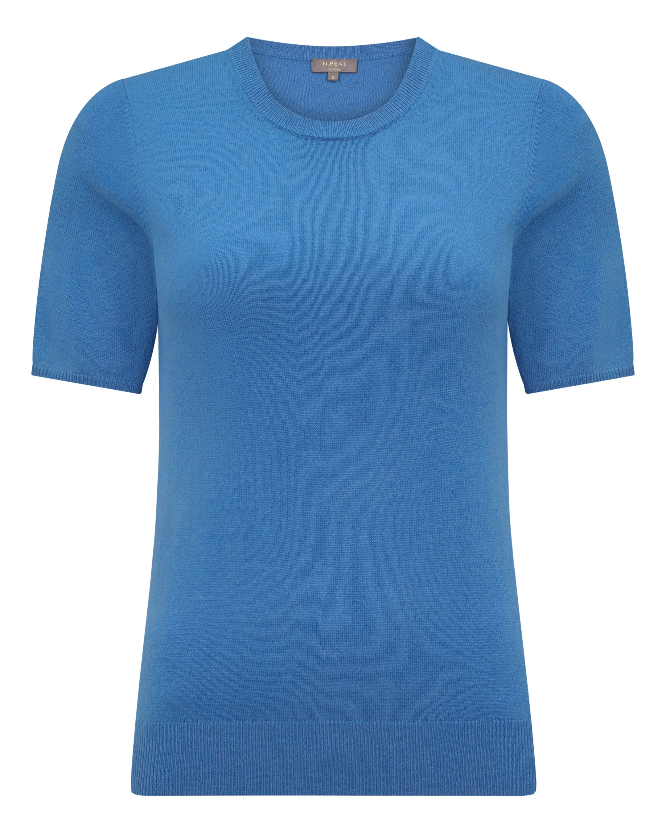 Women's Milly Classic Cashmere T-Shirt Sunshine Blue - Image 2