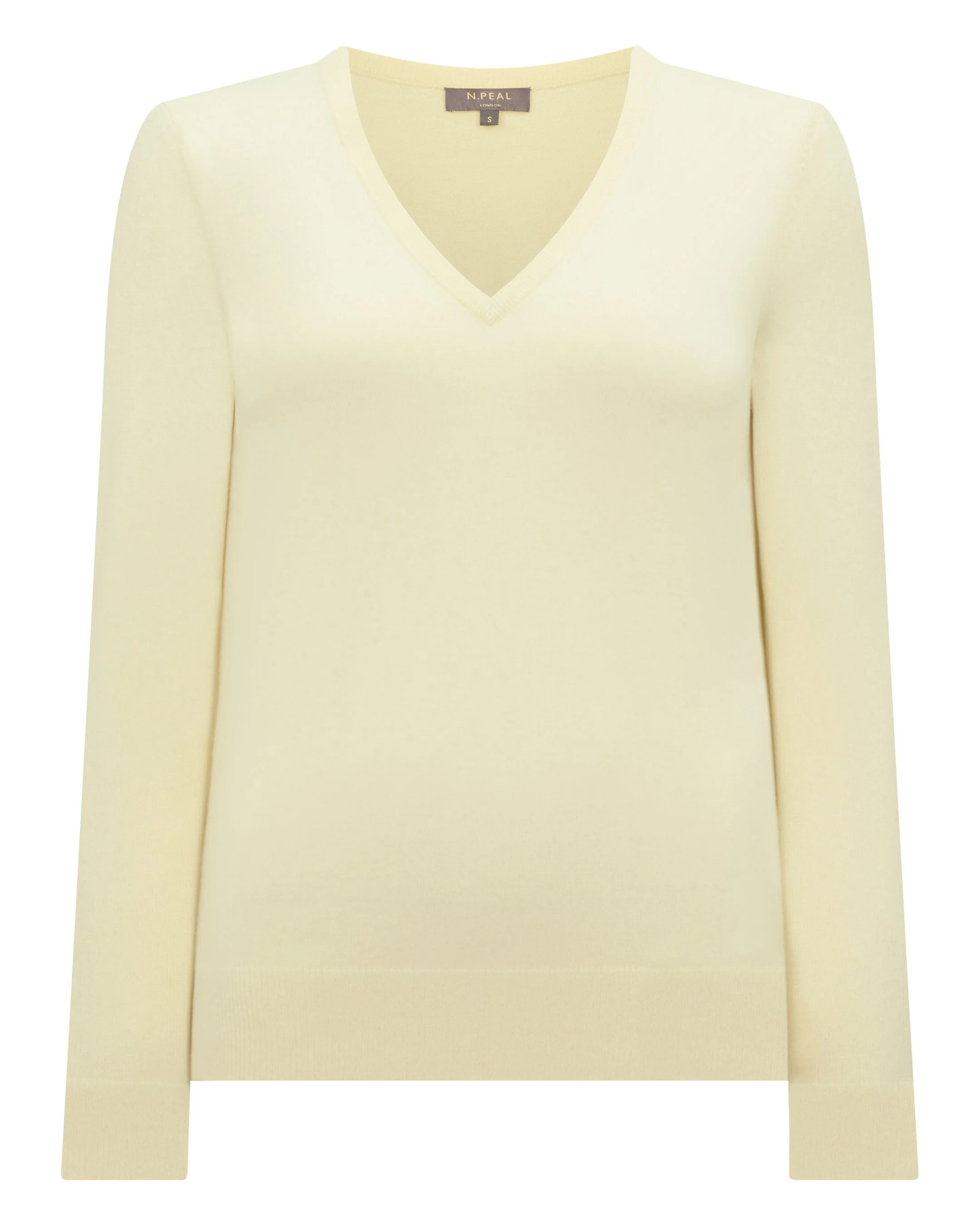 Women's Phoebe V Neck Cashmere Sweater Butter Yellow - Image 2