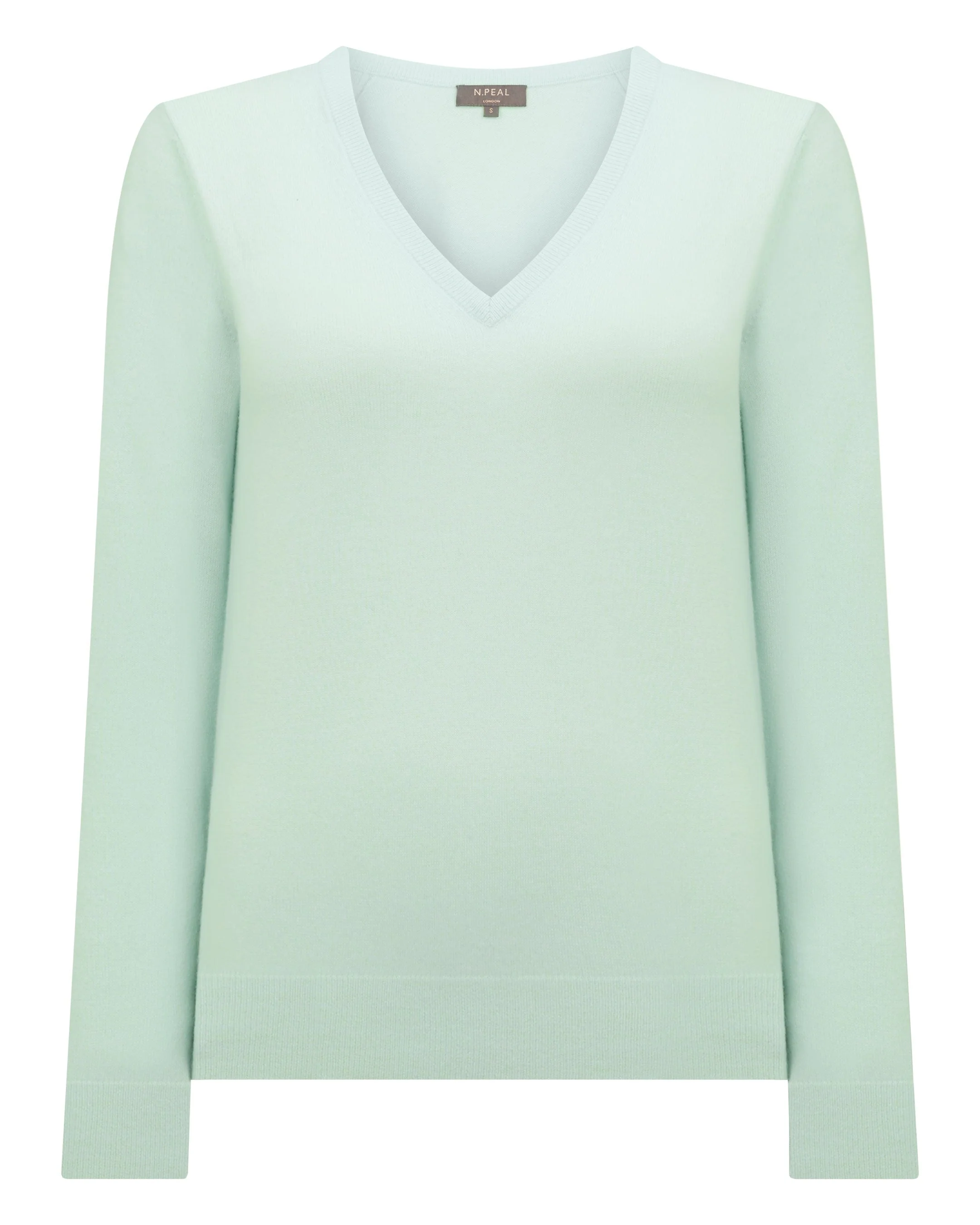 Women's Phoebe V Neck Cashmere Sweater Mint Green - Image 2