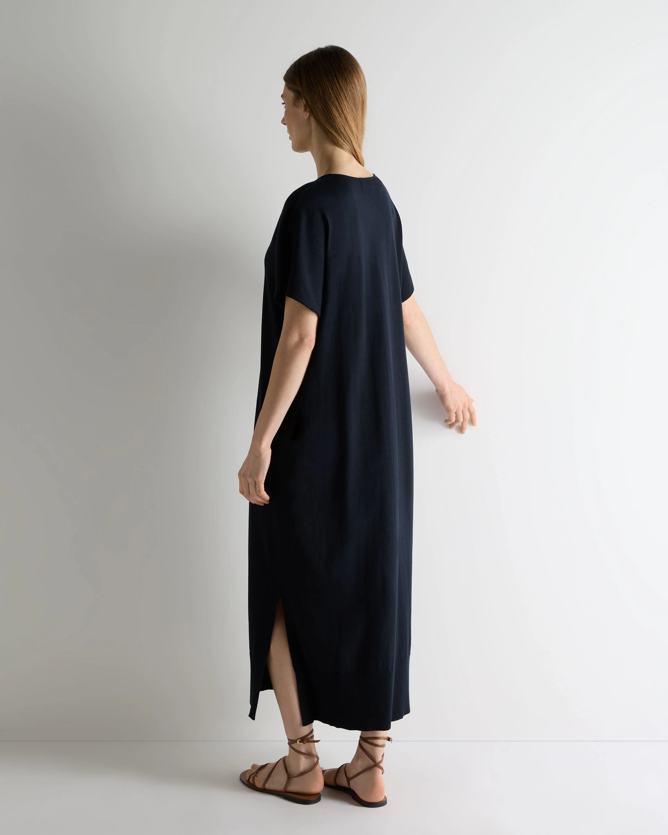 Women's Relaxed Jersey Dress Navy Blue - Image 4