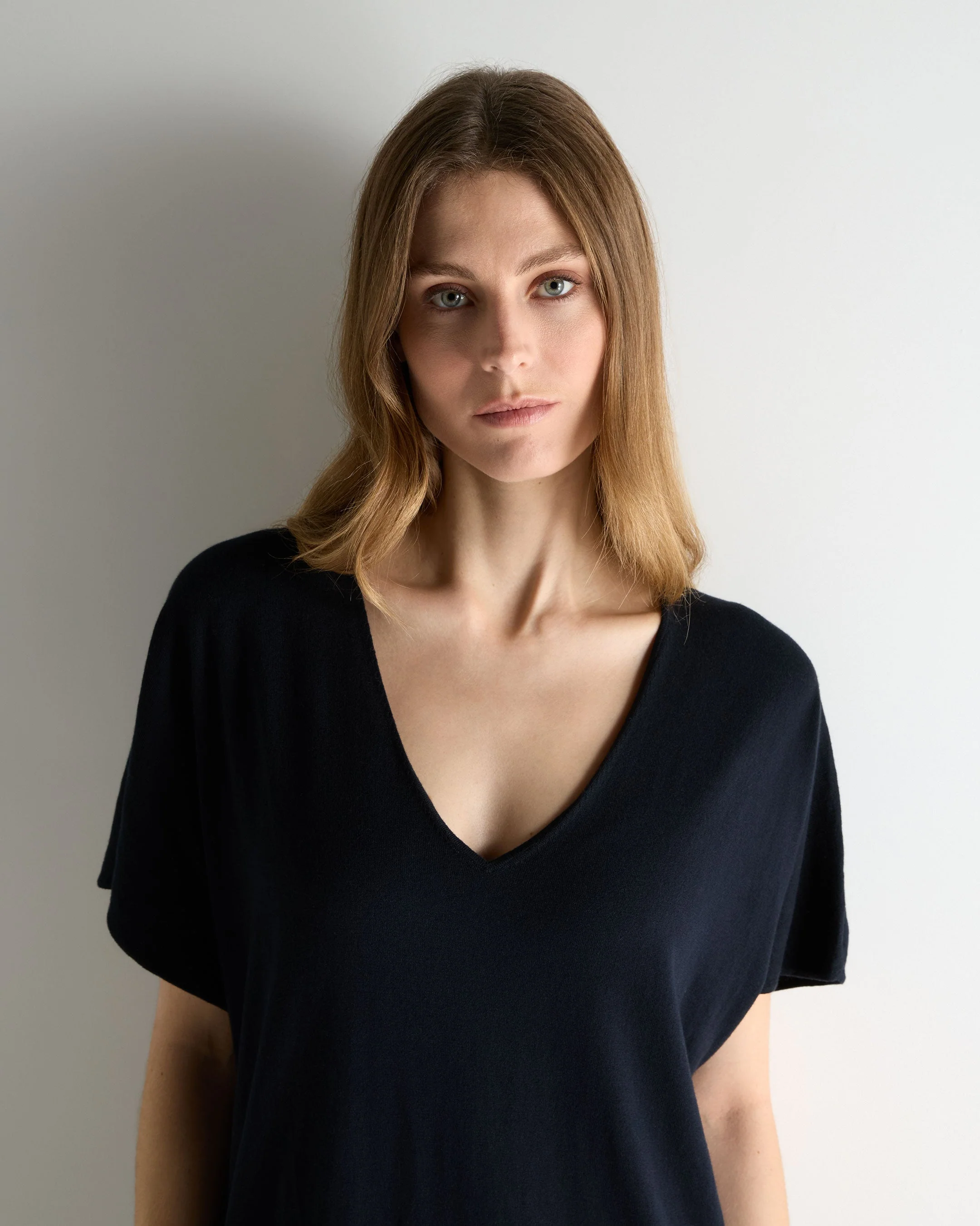 Women's Relaxed Jersey Dress Navy Blue - Image 5