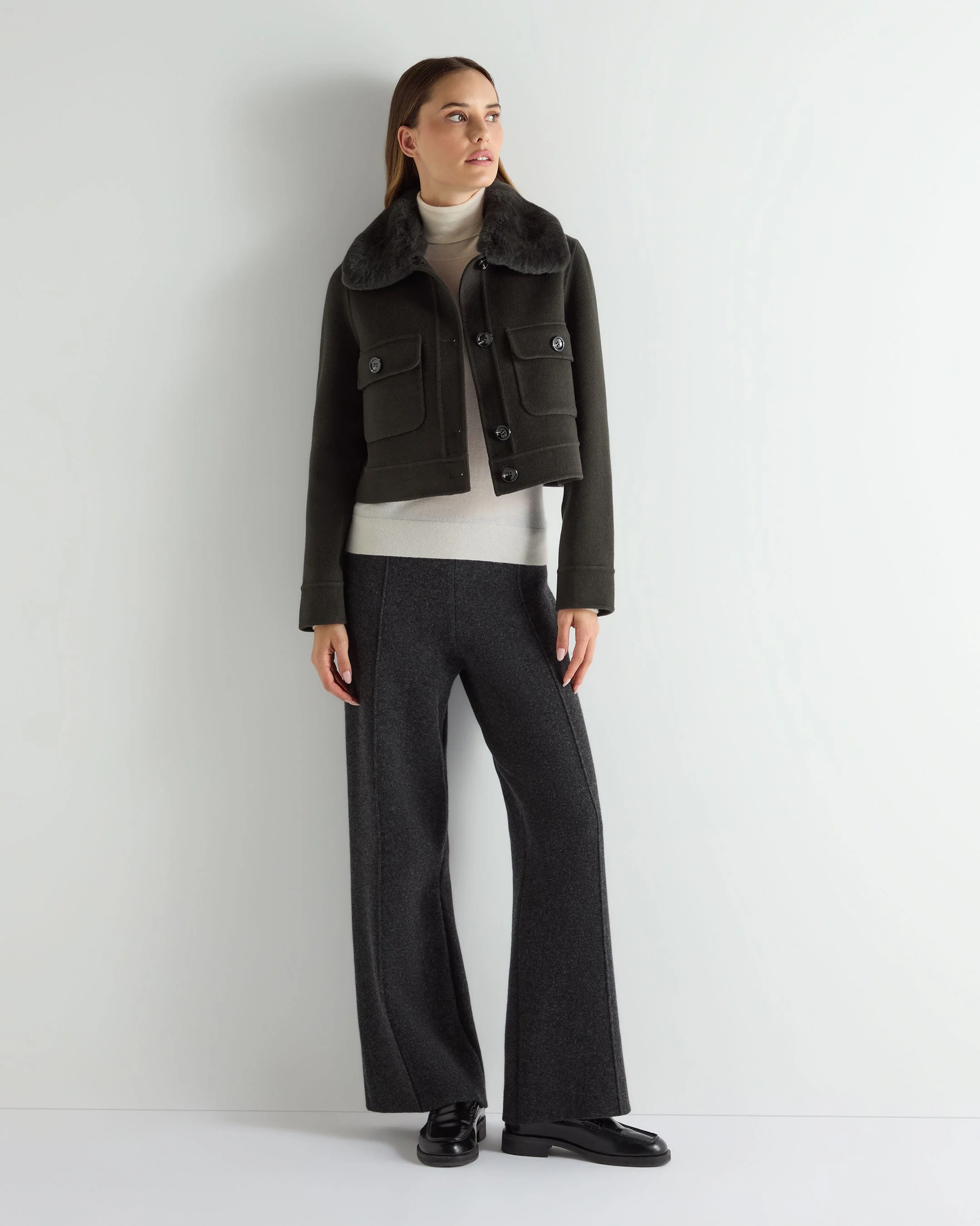 Women's Rosie Rex Collared Jacket Green - Image 3