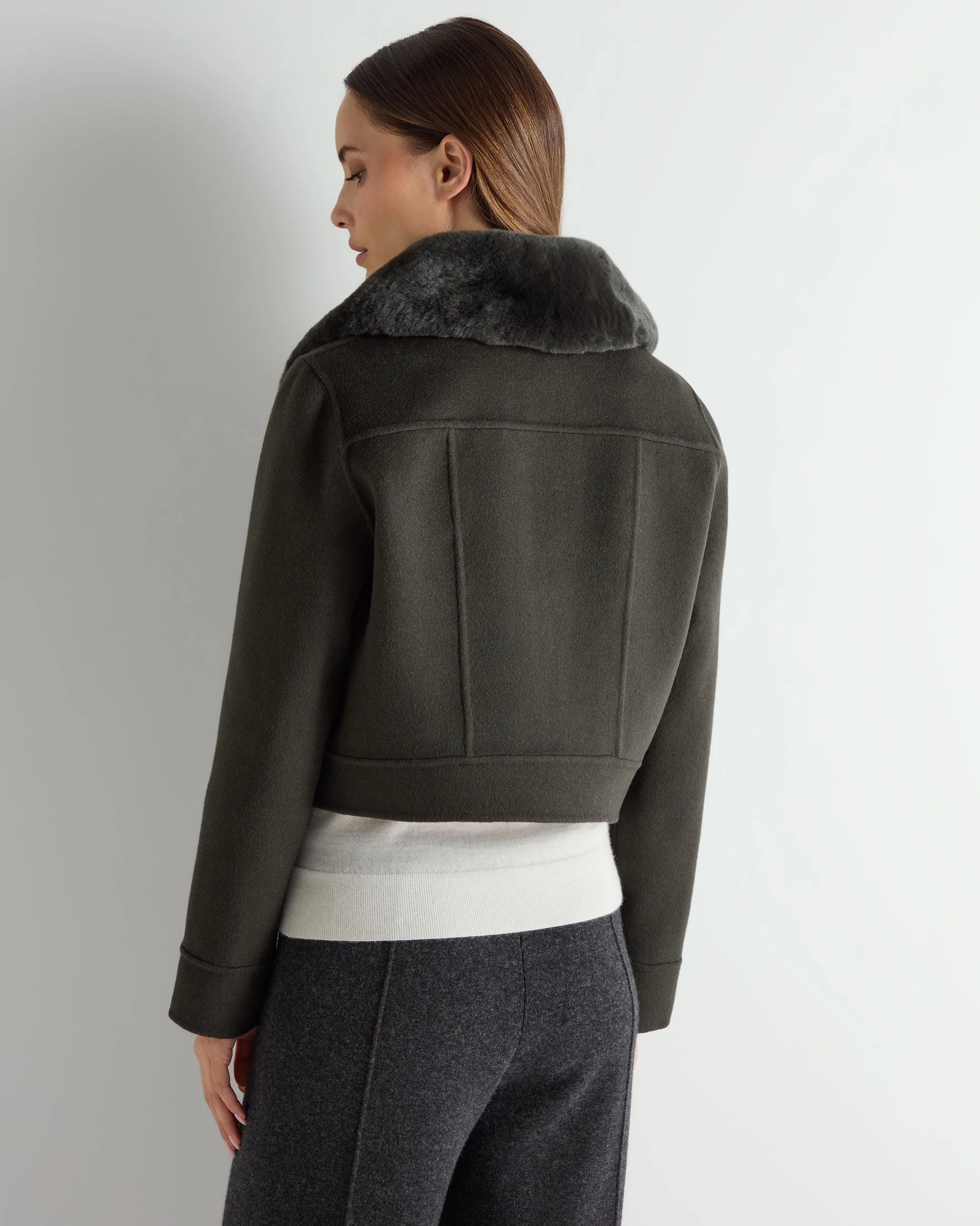 Women's Rosie Rex Collared Jacket Green - Image 4