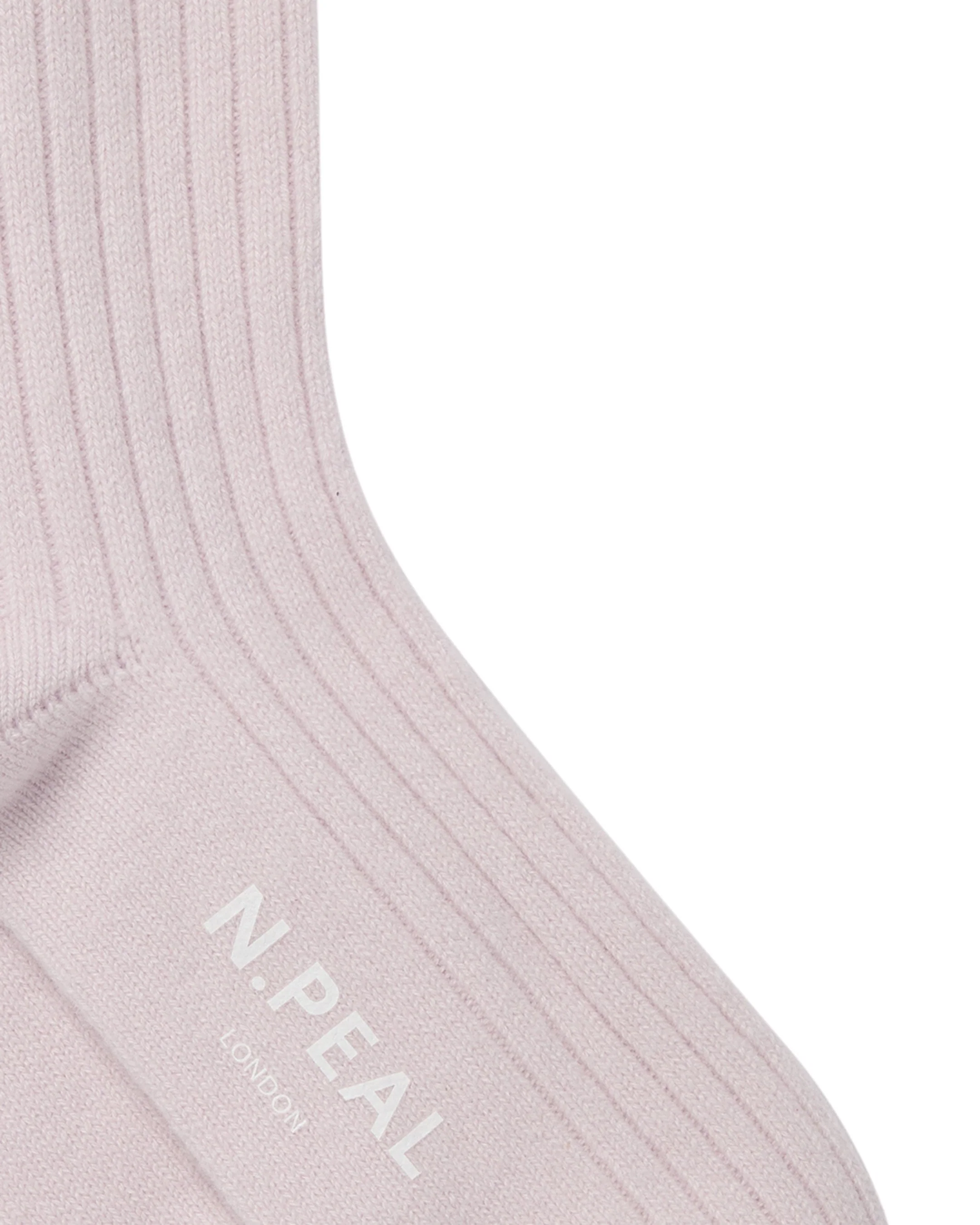 Women's Rib Cashmere House Socks Chalk Pink - Image 2