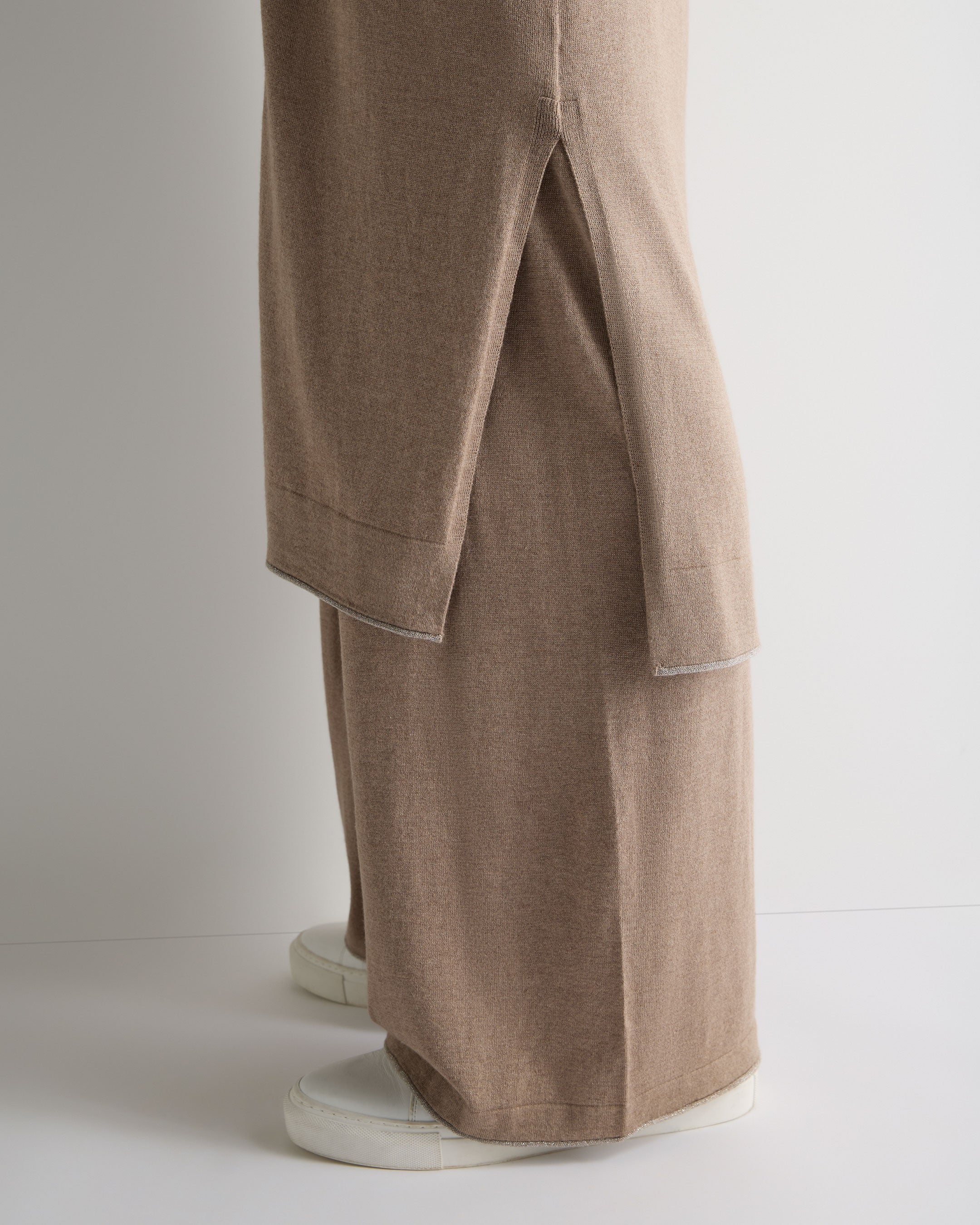 Women's Roche Silk Blend Cardigan Mink Brown - Image 6