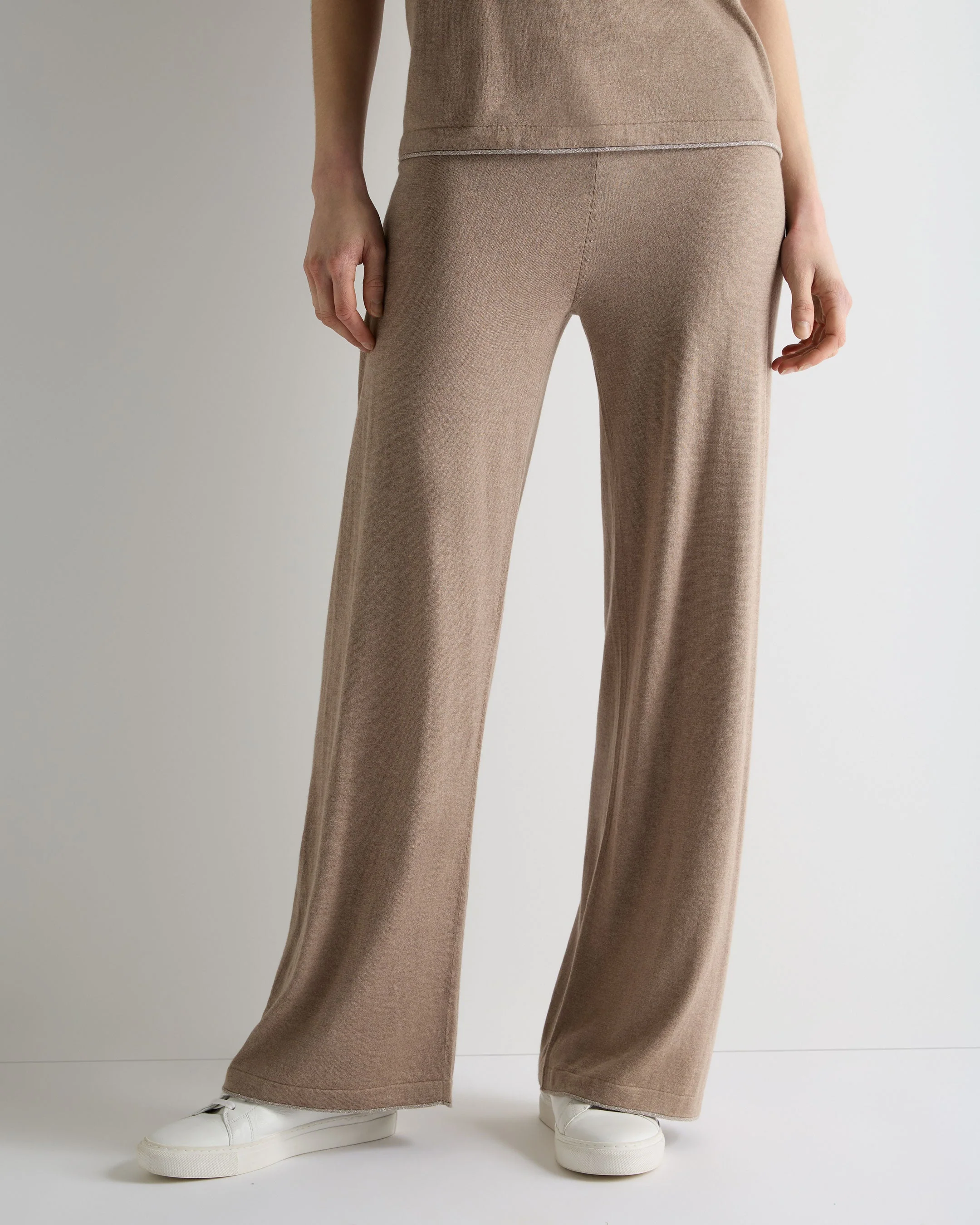Women's Roche Silk Blend Pants Mink Brown
