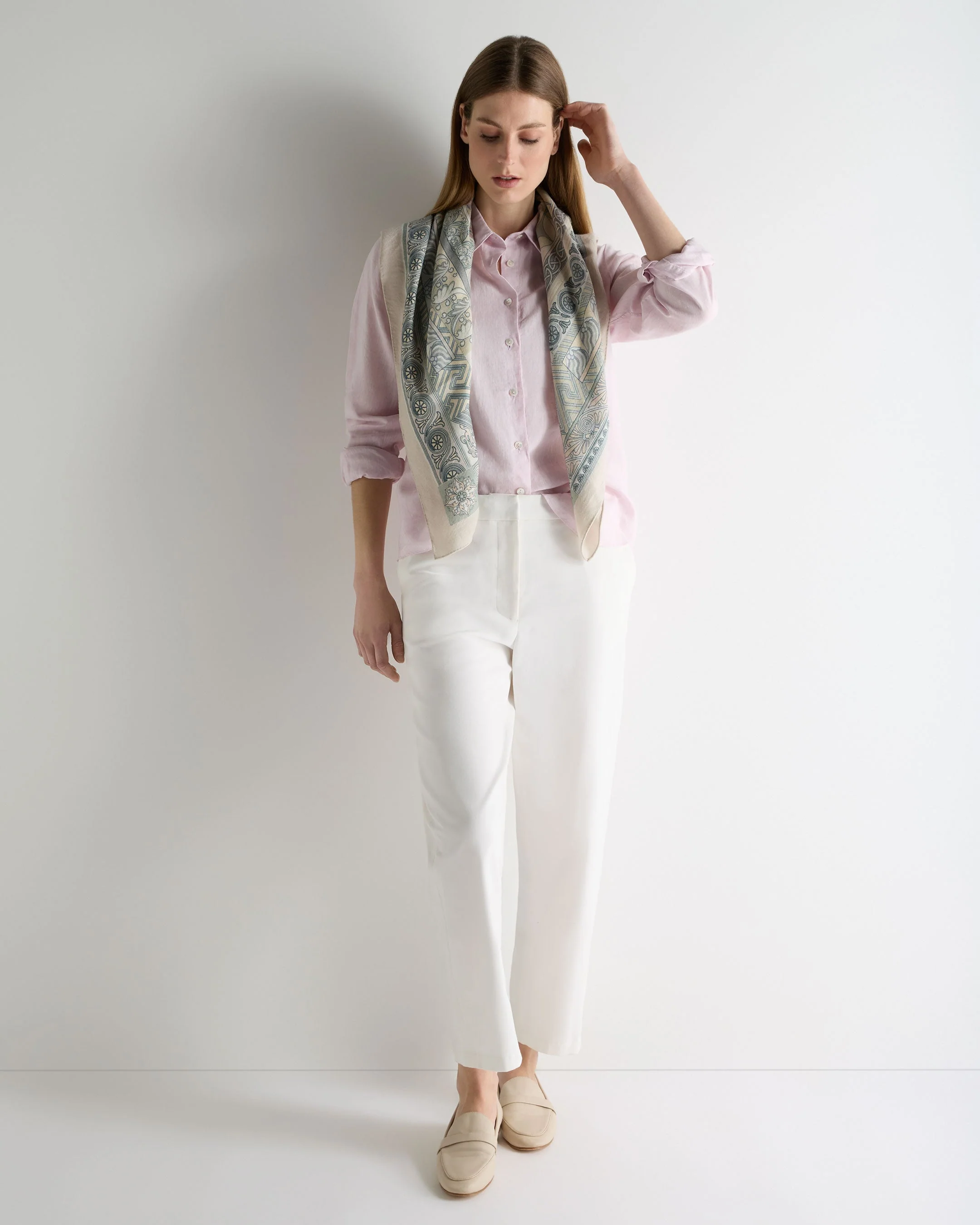 Women's Rochelle Linen Shirt Rose Pink - Image 3