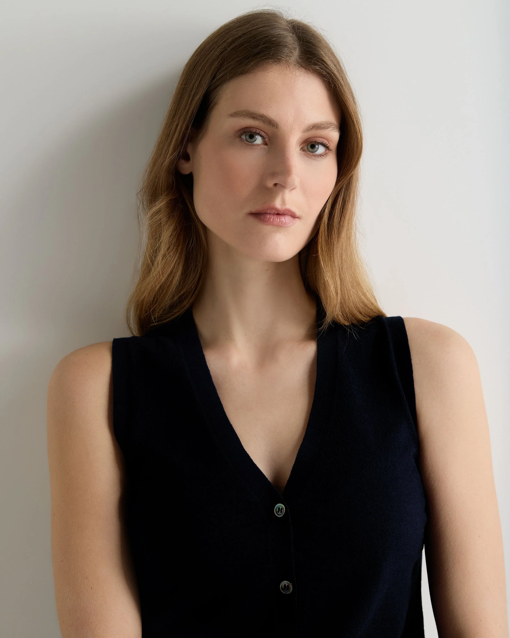 Women's Selene Linen Blend Tank Deep French Blue - Image 5