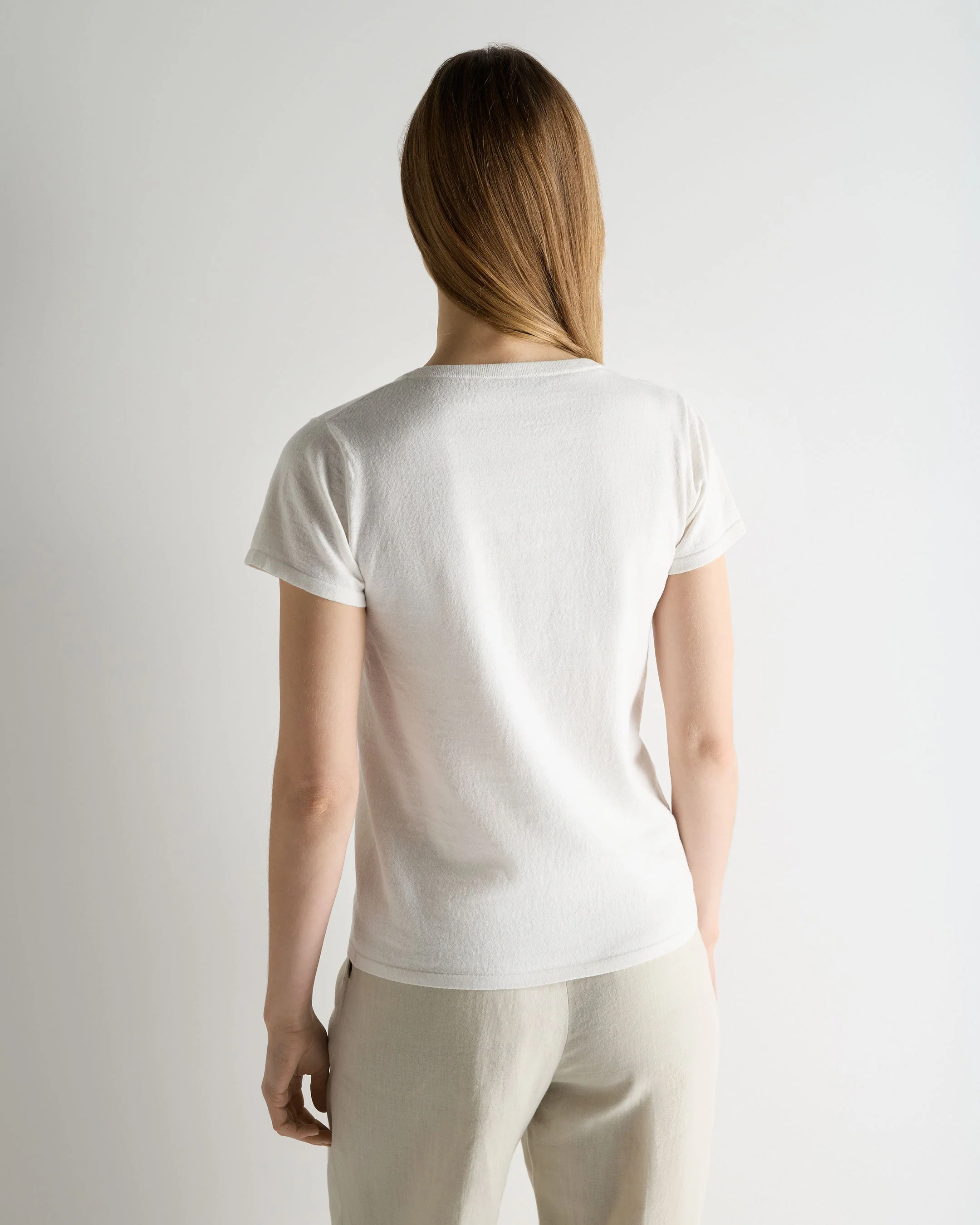 Women's Selene Linen Blend Top White - Image 4