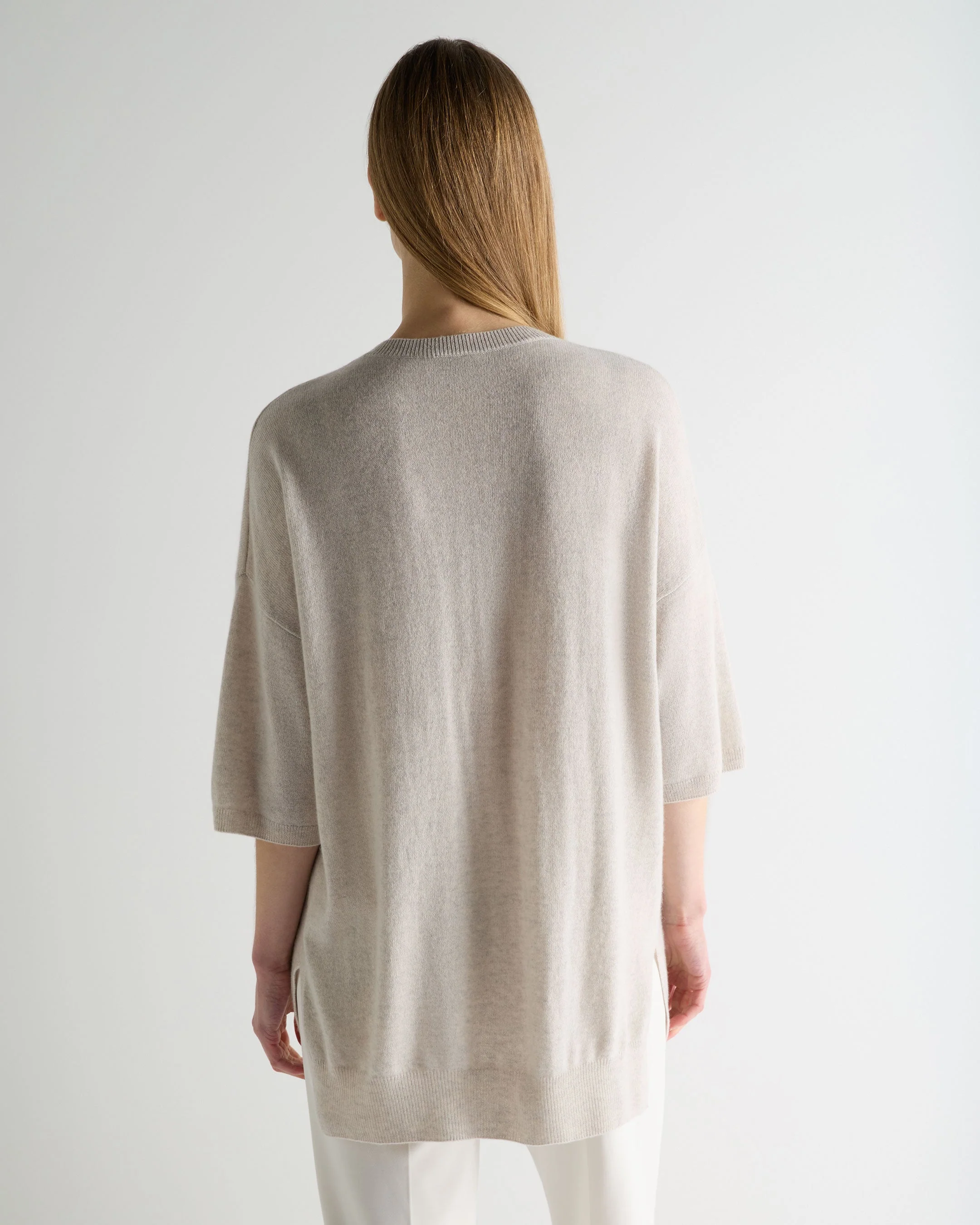 Women's Sienna Oversized Cashmere Tunic Pebble Grey - Image 4