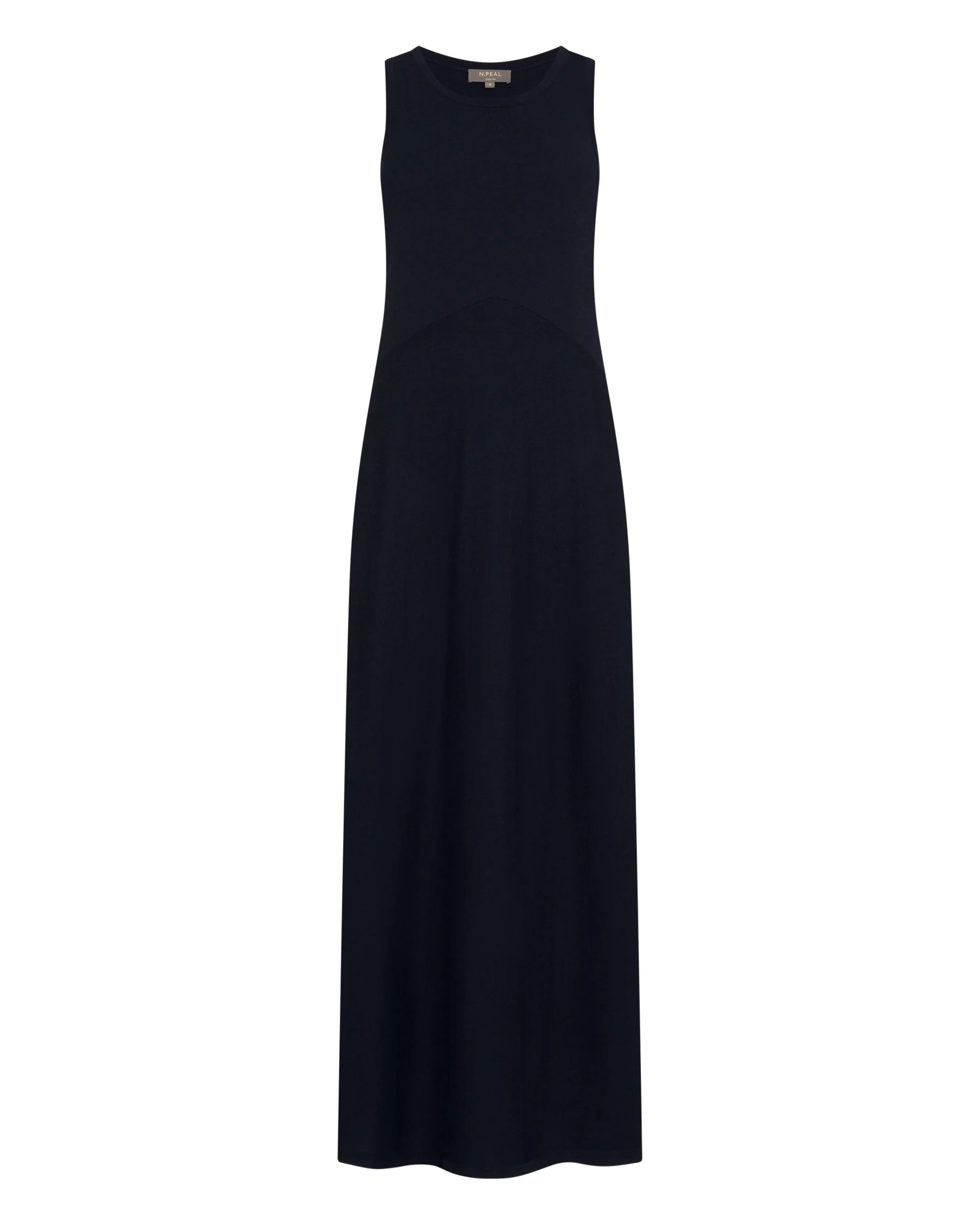Women's Sleeveless Cotton Blend Maxi Dress Navy Blue - Image 2
