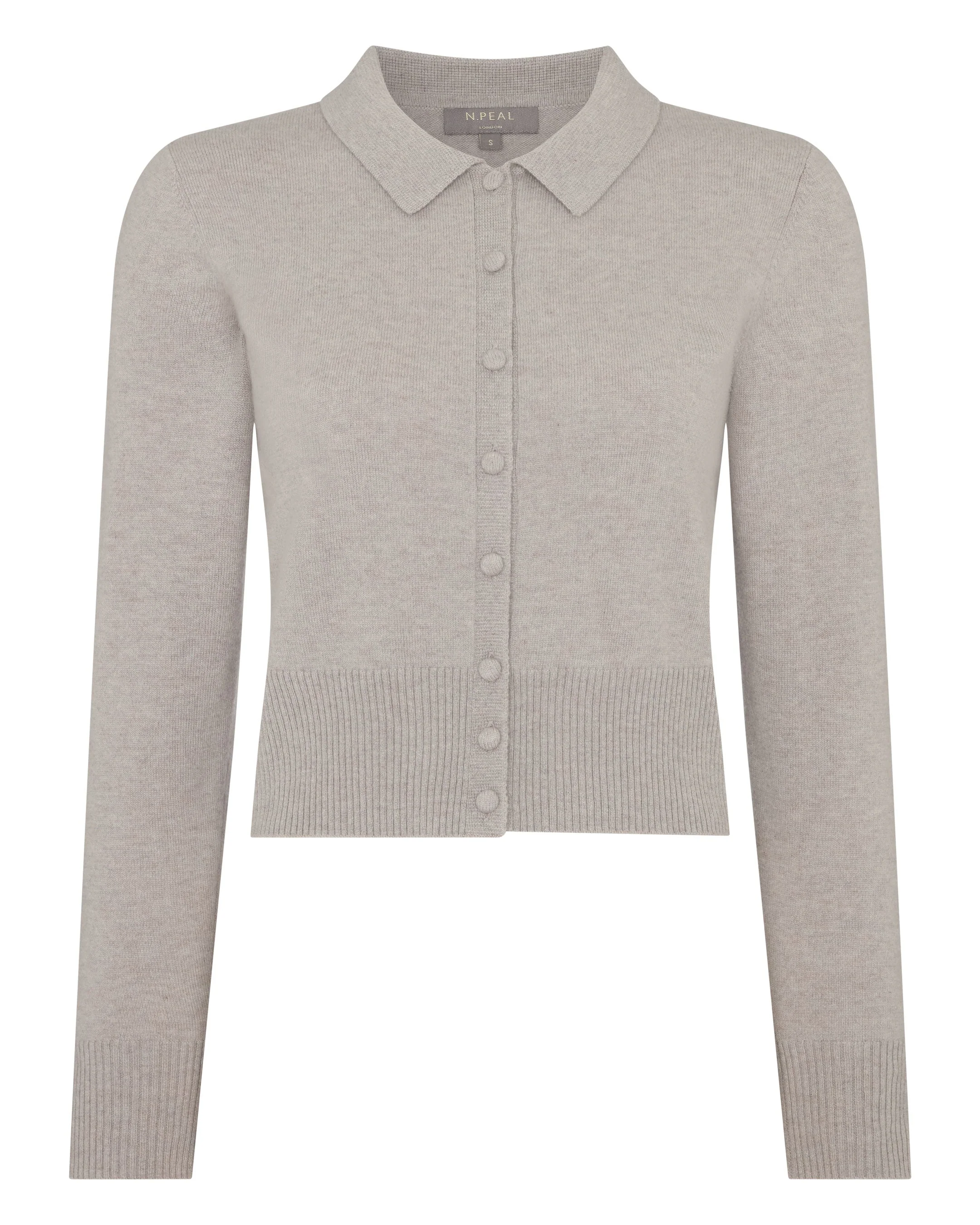 Women's Thea Collared Cashmere Cardigan Oat Grey - Image 2
