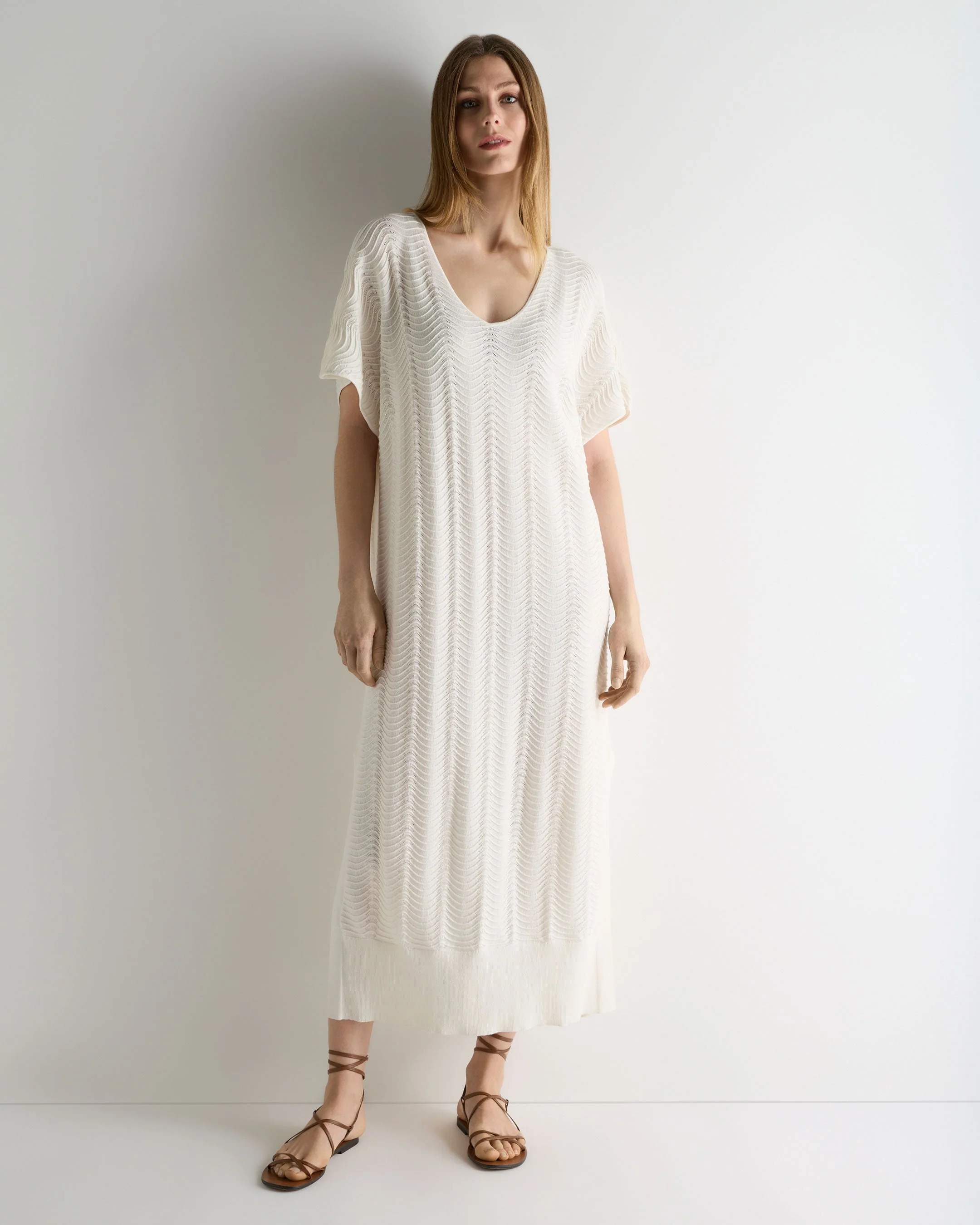 Women's Waverly Cotton Blend Dress New Ivory White
