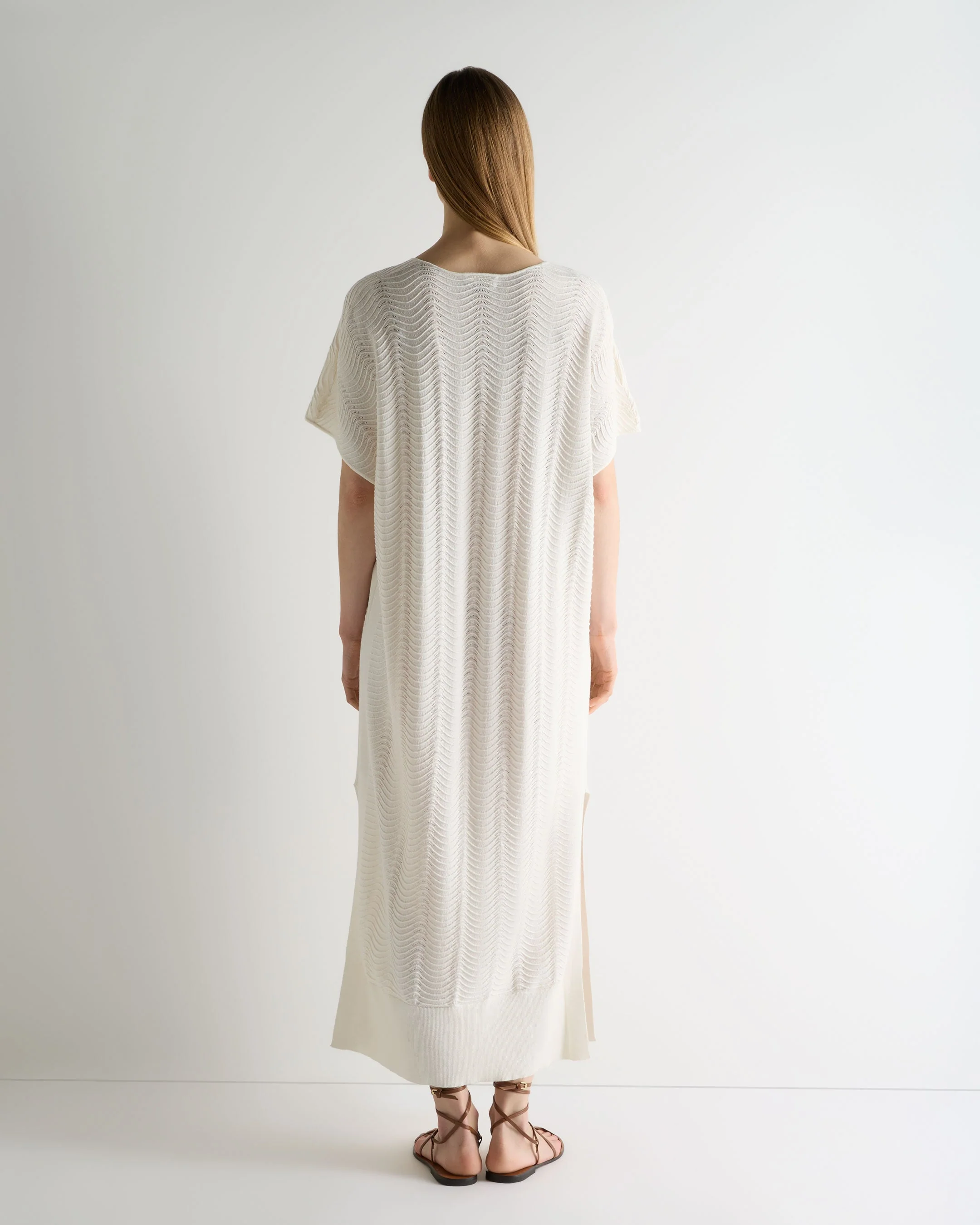 Women's Waverly Cotton Blend Dress New Ivory White - Image 4