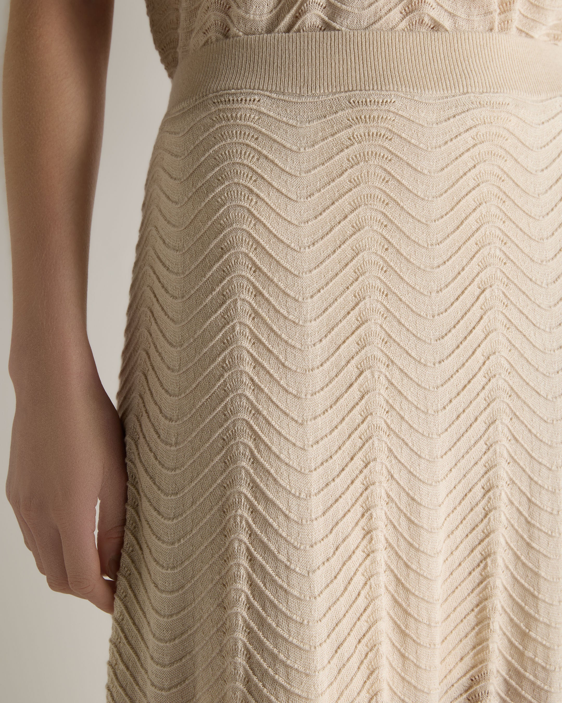 Women's Waverly Silk Cashmere Skirt Sandstone Brown - Image 5