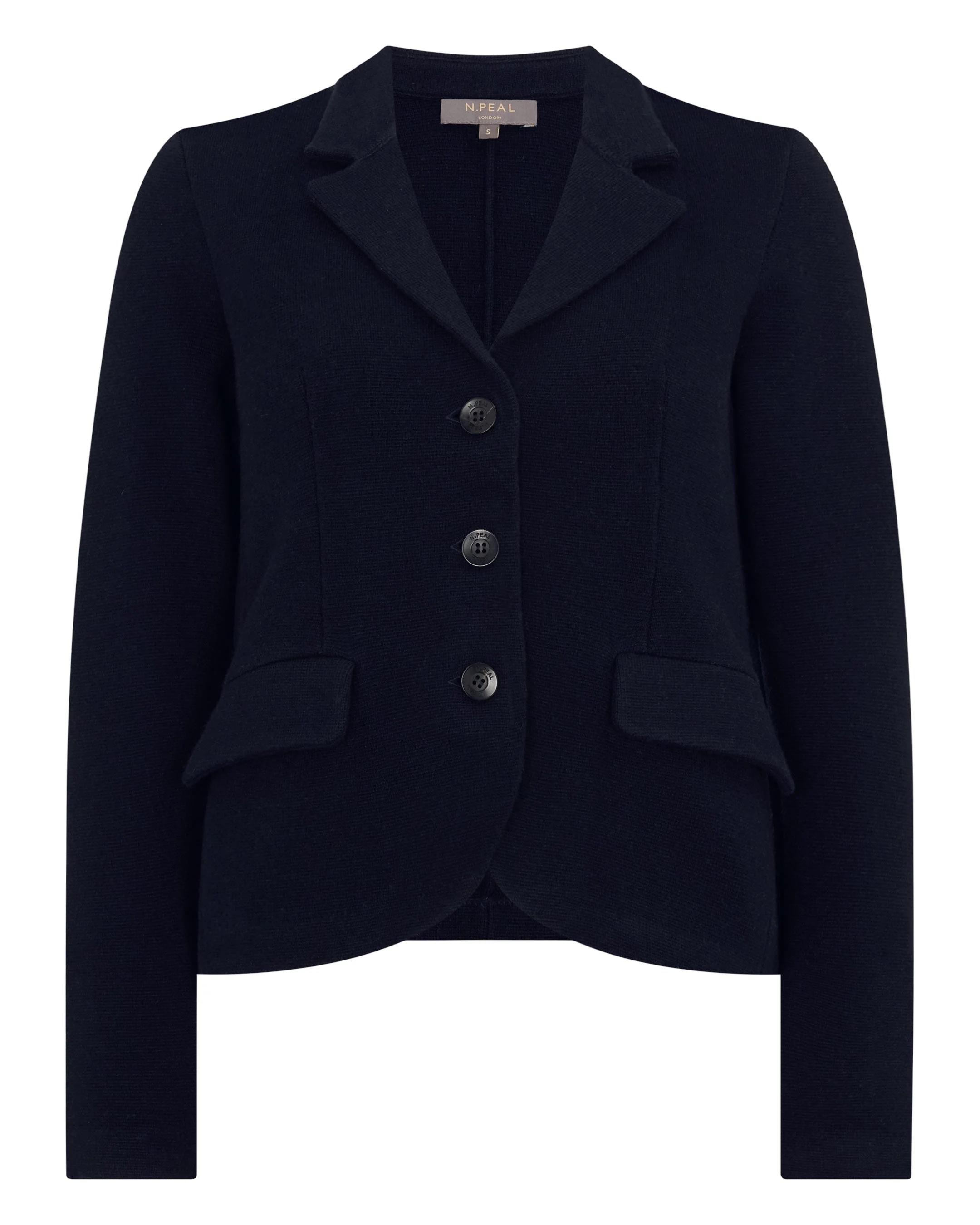 Women's Wool Cashmere Utility Blazer Navy Blue - Image 2