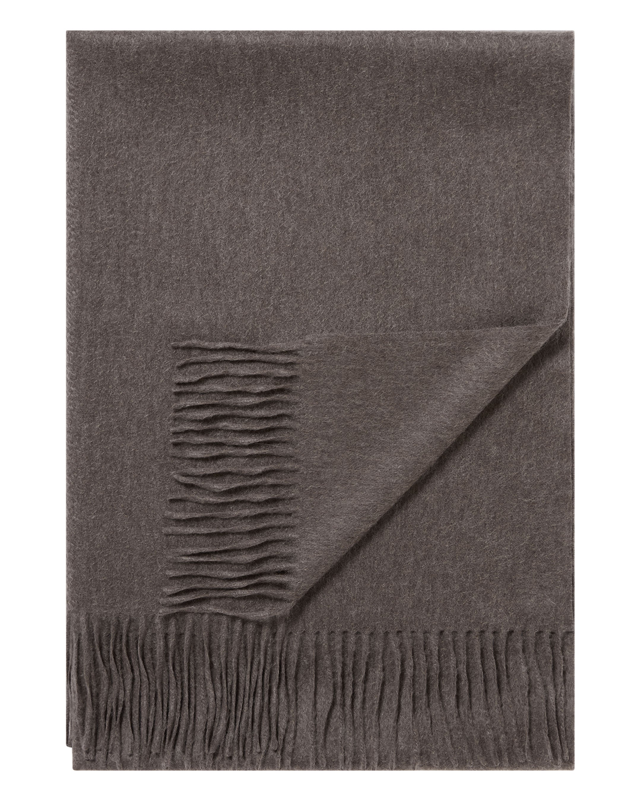 Women's Woven Cashmere Shawl Otter Brown