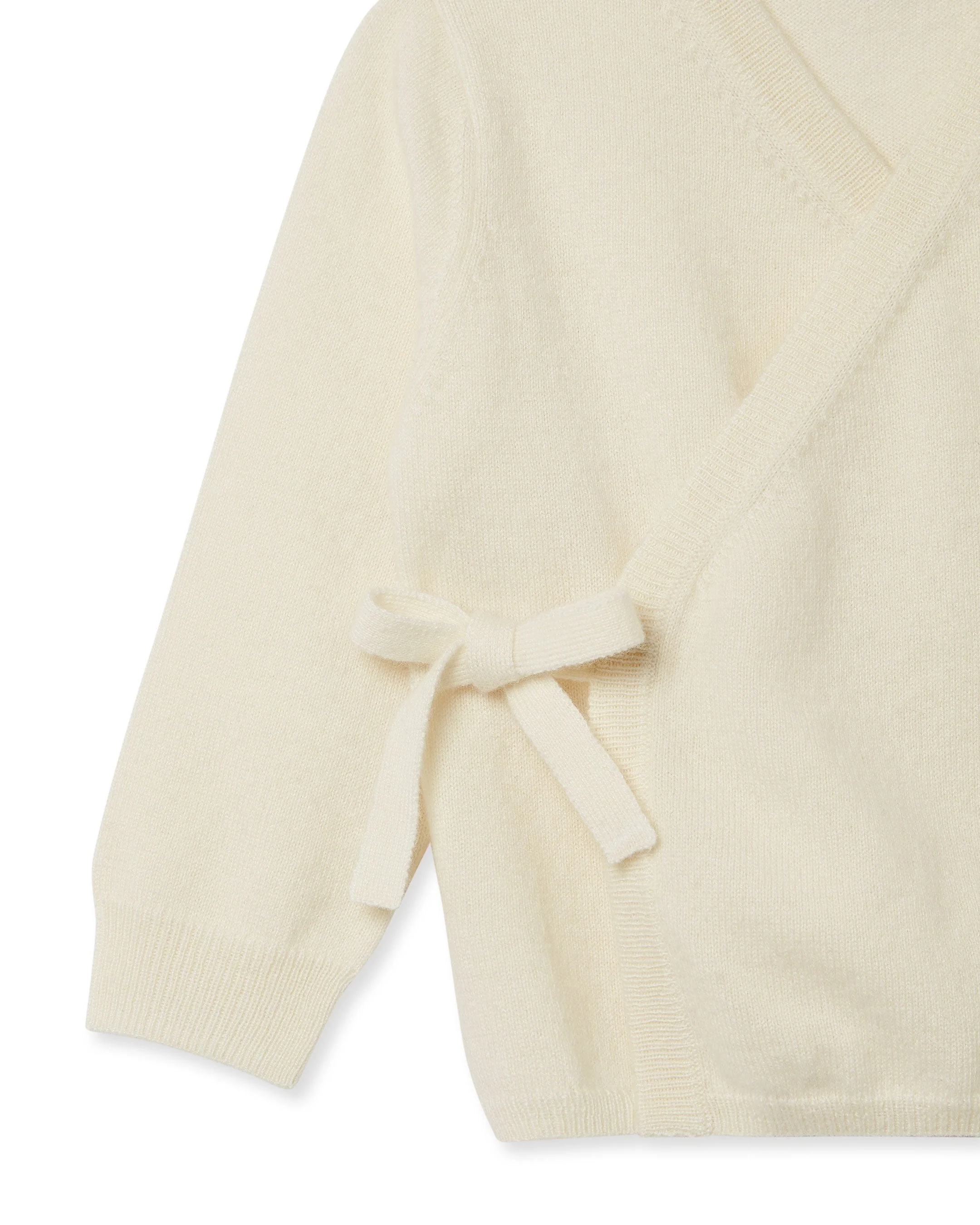 Wrap Cashmere Cardigan New Ivory White - Image 7
