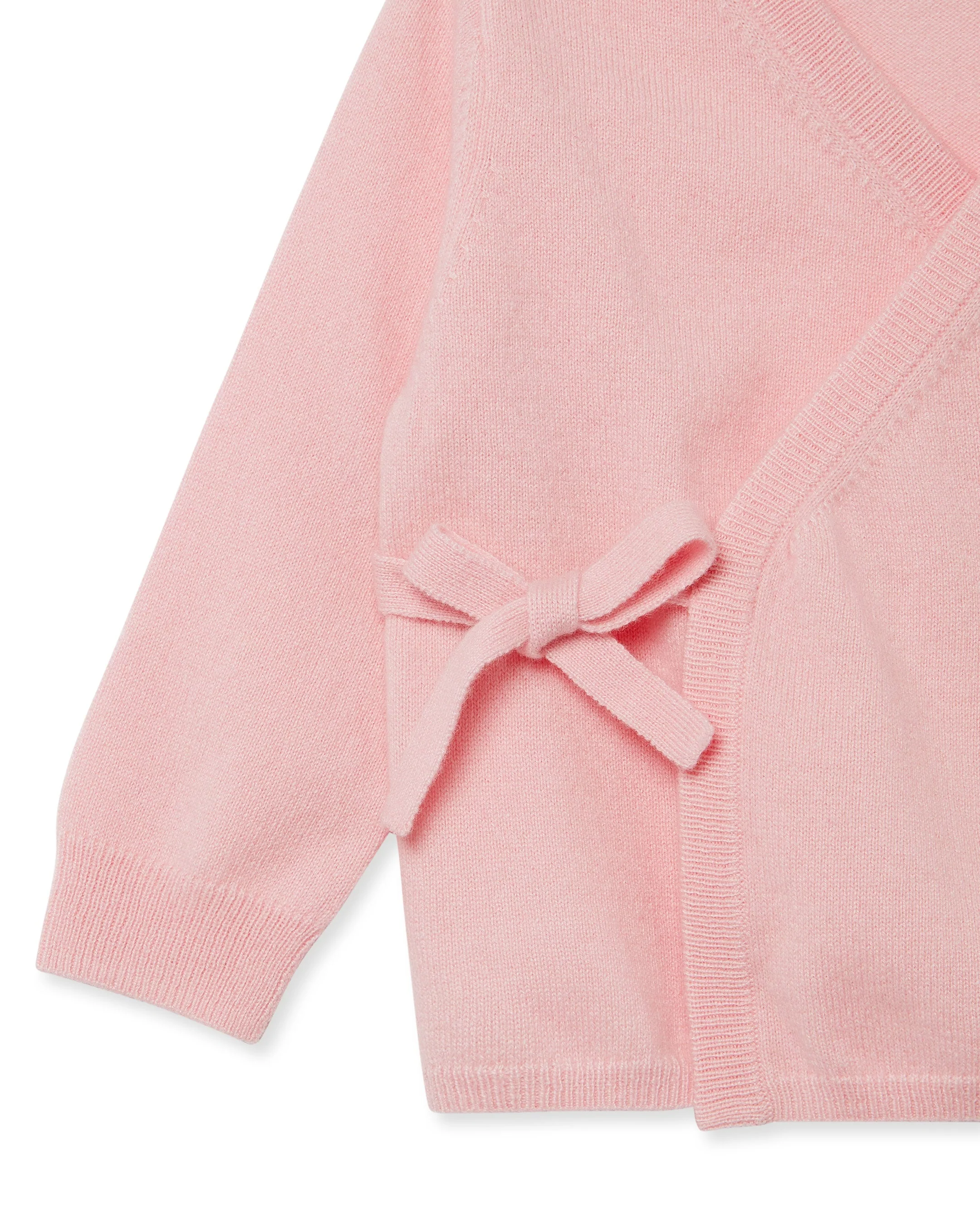 Wrap Cashmere Cardigan Pale Pink - Image 4